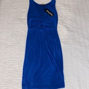 Boohoo Royal Blue Keyhole Cutouts Dress NWT